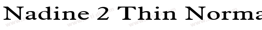 Nadine 2 Thin Normal字体转换